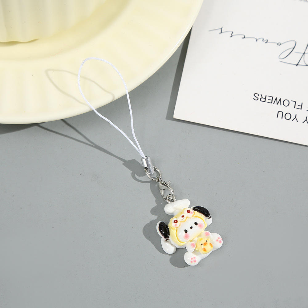 Sitting big-eared puppy (length 2.5, width 2.3cm,3g)