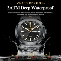 Reloj de Lujo para Hombre Poedagar 853, Reloj de Pulsera de Cuarzo con Calendario de Acero Inoxidable, Luminoso, Resistente al Agua, para Uso Diario