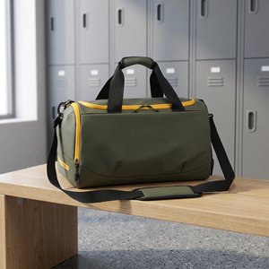 Bolsa Deportiva de Nailon Negra con Logotipo Personalizado al por Mayor, Bolsa de Gimnasio y Viaje con Gran Capacidad, Diseño Unisex - Product Image 1