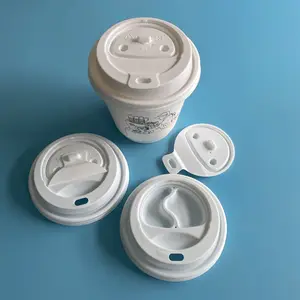 Großhandel benutzer definierte Lebensmittel qualität Einweg mehrfarbig auslaufs icher Milch tee Eis Getränk Kunststoff deckel Kaffeetasse Deckel