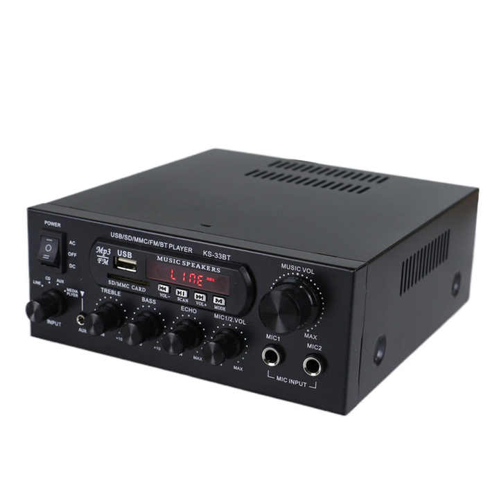  Theater Amplifier KS-33BT 本体 KS-33BT HIFI Digital LED Amplifier - 2x450W BT Stereo Sound, USB