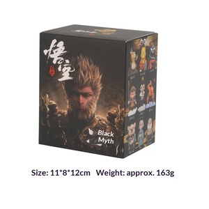 กล่องปริศนาแห่งโชคชะตาสีดำของเล่นการ์ตูนจาก Wukong ที่ได้รับแรงบันดาลใจจากการ์ตูนสิ่งต่างๆ <span class=keywords><strong>Woo</strong></span> สำหรับทั้งชายและหญิงเครื่องประดับเรซินทำมือเทรนด์แห่งชาติ - Product Image 1