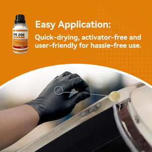 Imprimación de parabrisas adhesiva de pegamento de poliuretano automotriz UV sin ácido para reemplazo de vidrio de coche mejora la adherencia de curado 250ml - Product Image 2