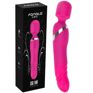 Bâton vibrant chauffant rechargeable à double tête pour masturbation féminine, jouet sexuel pour adultes, vente en gros - Product Image 1