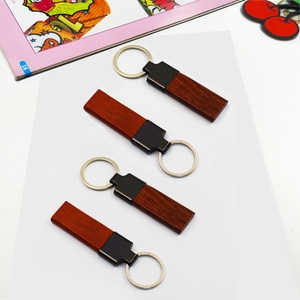OneWay Wholesale Kids' Wood Key Chain <b>Customized</b> Logo Souvenir Promotional Wooden <b>Keychain</b> - Product Image 6