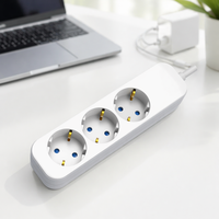 Regleta de Enchufes con 3 Tomas y Cable de Extensión de 1.5m, Enchufe Europeo, Cumple con el Estándar CEROSH, para Uso en Hogar y Oficina