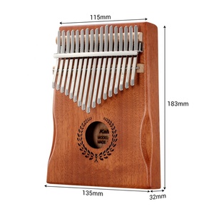 Kalimba-Dedo de Piano de pulgar Mbira para niños y adultos, instrumento transparente (NATURAL), 17 <span class=keywords><strong>teclas</strong></span>, canciones de música de caoba, acero Carb - Product Image 2