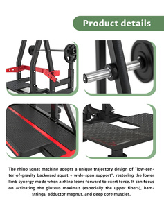 Lower Body Shaping Rhino Belt Squat Machine Rhino Squat Plate Loaded Commercial <b>Gym</b> Leg Glute Muscle Training Equipment - Product Image 2