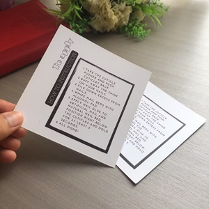 <span class=keywords><strong>Tarjetas</strong></span> <span class=keywords><strong>de</strong></span> cuidado <span class=keywords><strong>de</strong></span> instrucciones <span class=keywords><strong>de</strong></span> regalo <span class=keywords><strong>de</strong></span> negocios cuadradas <span class=keywords><strong>personalizadas</strong></span> <span class=keywords><strong>de</strong></span> alta calidad con logotipo <span class=keywords><strong>de</strong></span> Instagram para negocios en línea - Product Image 1
