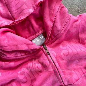Conjunto de Sudadera Corta y Pantalones Cortos para Mujer, Diseño Personalizado, con Logotipo Impreso, Dos Piezas - Product Image 2
