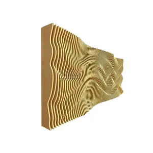 20年生产中密度纤维板雕刻装饰3D墙面设计镶板参数化墙面艺术
