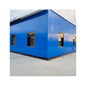 Grande tente d'arène sportive modulaire extérieure en PVC Panneau de laine de roche bleue Fenêtres en verre Terrain de basket préfabriqué Expositions d'événements - Product Image 5