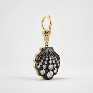 Pendentif en argent sterling 925 plaqué or 18 carats avec zircon cubique - Product Image 3