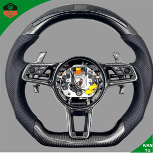 Volante Deportivo de Fibra de Carbono y Cuero para Modelos <span class=keywords><strong>Porsche</strong></span> Cayman, Panamera, Macan, Cayenne, 718, 918, 911, 992 - Product Image 3