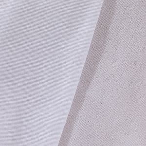 Tissu en terry de polyester blanc simple face, largeur 1,8 m, brossé et suédé, sur mesure pour impression par transfert thermique - Product Image 1
