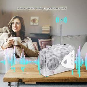 เครื่องแปลงเทปพกพาเป็น MP3 วิทยุ AM FM ลำโพง HiFi เครื่องเล่น USB กล่องของขวัญใส สำหรับการเรียนรู้กลางแจ้ง โรงงานผลิตเครื่องเล่นเพลงตามสั่ง - Product Image 4