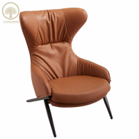 Chaise longue moderne du milieu du siècle, en cuir PU, chaise de loisirs, salon, chambre à coucher, hôtel, restaurant, appartement, villa, vente chaude