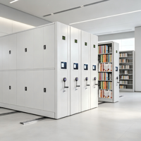 Estanterías Móviles de Acero de Alta Densidad, Duraderas, con Control Electrónico Inteligente, para Archivo, Uso en Escuelas y Talleres