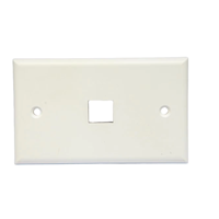 Plaque murale Keystone standard US 1/2/3/4/6 ports, plaque frontale simple en ABS pour prise de câble réseau Ethernet RJ45, montage mural