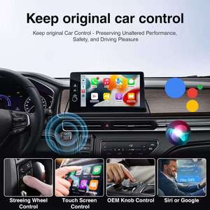 อะแดปเตอร์พกพา CarPlay & Android Auto MirrorLink พร้อม WiFi ในตัว รับประกัน 1 ปี รุ่น B1 สำหรับรถยนต์<span class=keywords><strong>ท</strong></span>ุกประเภท <span class=keywords><strong>กล่อง</strong></span> AI ในรถยนต์ - Product Image 2