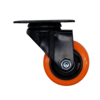 Roulettes fixes en PVC PP PU de 2.5 pouces, pour chariot industriel, haute qualité, 4 pièces