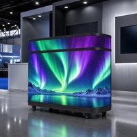 Écran LED U-Disk 1920x960 P2.0 Courbé GOB WiFi 600CD Luminosité Garantie 2 Ans CMS pour Affichage de Comptoir de Vente au Détail