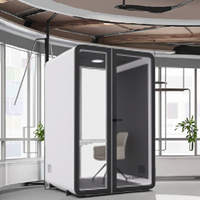 Cabines d'intimité mobiles de conception moderne UNIBOOTH, durables, insonorisées, installation rapide en modules, personnalisables, bureau, hôtel, salon