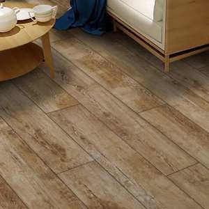 Suelo SPC de núcleo rígido, compuesto de piedra y plástico, resistente al agua, diseño moderno y liso, resistente al desgaste, con diseño gráfico. - Product Image 4