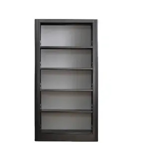 Black Colorful Chinese Factory Sale Steel Library Bookshelf Office Home Bookcase