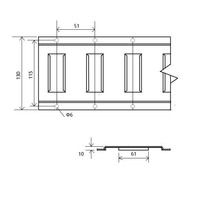 Barre de chargement horizontale en acier E-Track de 5' pour camion et remorque, avec revêtement en poudre, pour la logistique et le contrôle du fret