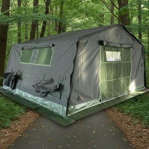 Meilleure tente murale en toile de style selle, vert armée, pour le camping en plein air, disponible en différentes tailles et designs - Product Image 1
