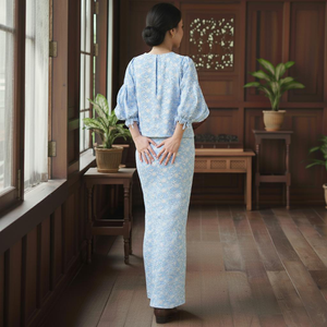 Baju Kurung al por Mayor Directo de Fábrica, Kebaya Moderno con Encaje, Drapeado, Bordado, Sin Plancha, Crepé Cey, Económico, Anti-Pilling, Elástico en Cuatro Direcciones, OEM - Product Image 2