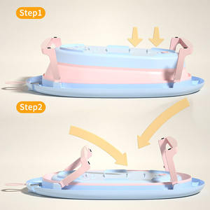 Vasche da bagno pieghevoli per bambini in plastica di nuovo Design vasche da bagno portatili profonde per il bagno e la doccia del bambino - Product Image 4