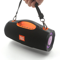 Altavoces portátiles a prueba de agua con diente azul, con luz LED, BT, estéreo, graves, tela BT, altavoces activos de gran venta