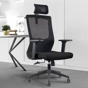 Grosir kursi kantor ergonomis Modern rapat sandaran tinggi Jerman Harga Bagus kursi kantor kursi geser dapat diatur