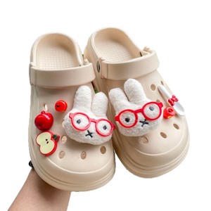 Accessoires DIY tendance en résine pour décoration de chaussures, motifs <span class=keywords><strong>Lapin</strong></span>, Pomme, Lunettes, personnalisés et créatifs - Product Image 5