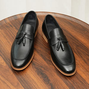 Zapatos Casuales Elevados con Cordones y Punta Cuadrada, Estilo Retro, de Cuero de Grano Completo, Inspirados en los Canguros Japoneses, para Hombre - Product Image 2