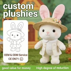 Professionnel faire vos propres jouets de lapin personnalisés pour les enfants lapin de haute qualité ours en peluche meilleure vente <span class=keywords><strong>disquette</strong></span> oreille lapin en peluche - Product Image 1