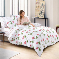 Ensemble de literie en coton 100% pur, rose romantique, housse de couette pour livraison directe en Europe, 3 pièces, linge de lit, stock Pologne