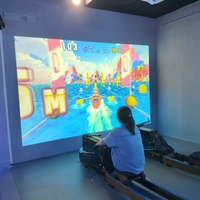 Attraction Sportive Interactive : Jeu de Course à Rameurs en Réalité Augmentée avec Projection, Jeu de Fitness Interactif pour Centres de Divertissement Familial