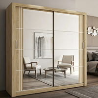Armoire coulissante moderne en gros, prête à assembler (RTA), en bois, pour maison et villa, fabrication OEM/ODM sur mesure