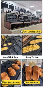 Machine à gaufres en forme de chaussures Crocs, appareil à gaufres électriques commerciales 110 220 v, gaufres comestibles en forme de crocodile - Product Image 2