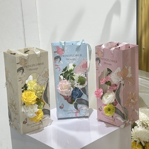 Caja de Regalo para <span class=keywords><strong>Flores</strong></span> de Alta Calidad, Venta al por Mayor, Bolsa de Papel Ecológica, Arreglos Florales, Suministros para Floristas, Empaque - Product Image 2