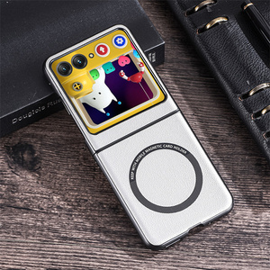Funda para <span class=keywords><strong>Motorola</strong></span> <span class=keywords><strong>Razr</strong></span> 2022 Moto <span class=keywords><strong>Razr</strong></span> 40, Funda Magnética Plegable de Color Sólido de Lujo, Sensación de Piel Mate, Antigolpes - Product Image 2