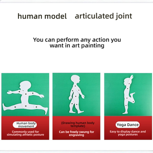 Modelo de <span class=keywords><strong>Cuerpo</strong></span> <span class=keywords><strong>Humano</strong></span> con Articulaciones Móviles, Plantilla de Dibujo, Figura Articulada para Arte, Animación y Dibujo - Product Image 5