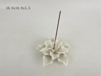 Porte-encens blanc brûleur d'encens Lotus bâton en céramique fleur porte-encens bâtons