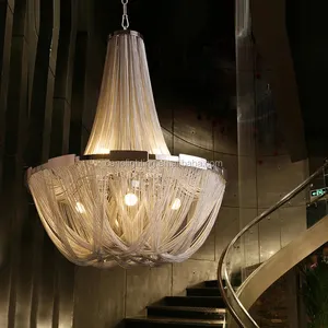 Factory Price Nordic Design Led Lighting Fixture Cover Creative Pendant Lamp Modern Chain Chandelier