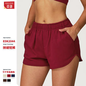 Pantalones cortos de cintura alta para mujer Disko Sport, transpirables, holgados, con bolsillos laterales, para correr al aire libre, ropa informal - Product Image 3