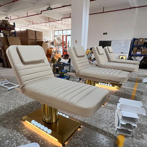 電動フェイシャルベッド プロフェッショナル仕様 ラグジュアリー ステンレススチール ゴールド 3モーター搭載 スパ サロンベッド コスメティック マッサージテーブル ビューティーベッド - Product Image 4