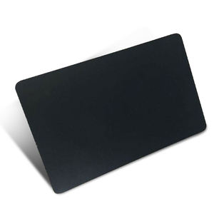 Tarjeta de Visita Personalizada de Acero Inoxidable Negro Mate 216 con Control de Acceso NFC de Doble Cara y Mini Etiqueta RFID para Pagos - Product Image 1